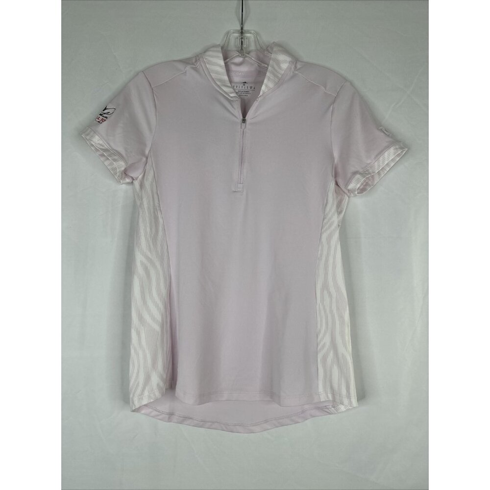 Adidas Golf Polo Shirt Womens Size S Pink 1/4 Zip Arnold Palmer International